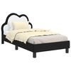 vidaXL Cadre de lit pour enfants avec t&ecirc;te de lit Noir 80 x 160 cm PU
