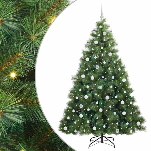 vidaXL Sapin de No&euml;l artificiel avec 300 LED Vert 210 cm PE et PVC