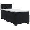 vidaXL Lit boxspring avec matelas Noir 100 x 200 cm Velours