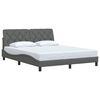 vidaXL Cadre de lit sans matelas gris fonc&eacute; 160x200 cm tissu