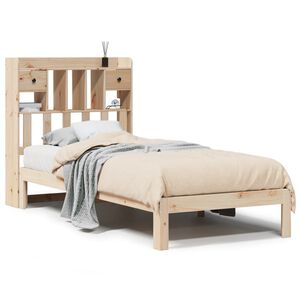 vidaXL Lit biblioth&egrave;que sans matelas 90x190 cm bois de pin massif