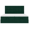 vidaXL Cadre de lit ottoman avec matelas vert fonc&eacute; 160x200 cm velours