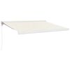 vidaXL Auvent r&eacute;tractable cr&egrave;me 3x2,5 m tissu et aluminium