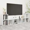 vidaXL Ensemble de meubles TV 6 pcs Blanc brillant Bois d'ing&eacute;nierie
