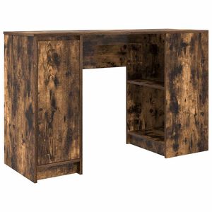 vidaXL Bureau ch&ecirc;ne fum&eacute; 120x42x76 cm bois d'ing&eacute;nierie