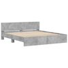 vidaXL Cadre de lit sans matelas gris b&eacute;ton 200x200 cm