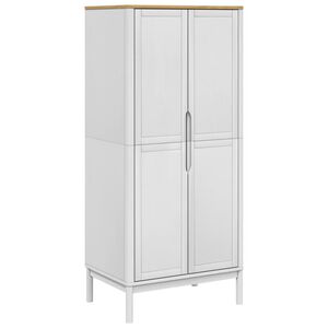vidaXL Garde-robe FLORO blanc 77x53x171 cm bois massif de pin