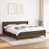 vidaXL Sommier &agrave; lattes de lit avec matelas Marron fonc&eacute; 160x200 cm