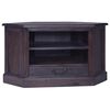 vidaXL Meuble TV d'angle Noir clair 80x40x49 cm Bois massif d'acajou