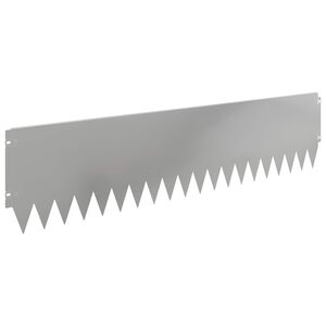 vidaXL Bordure de Pelouse 10 pc 103 x 25 cm Acier Argent&eacute;