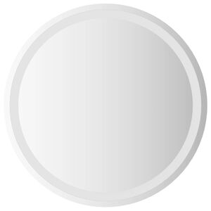 vidaXL Miroir de salle de bain LED Transparent &Oslash; 60 cm verre tremp&eacute;