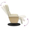 vidaXL Fauteuil inclinable avec repose-pieds cr&egrave;me similicuir