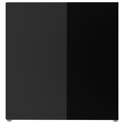 vidaXL Meubles TV 2 pcs Noir brillant 142,5x35x36,5 cm Aggloméré
