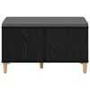 vidaXL Banc d'entr&eacute;e avec coussin Ch&ecirc;ne noir 80 x 38 x 46 cm