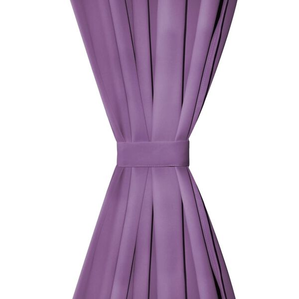 vidaXL Rideau occultant avec boucles 2 pcs 140 x 245 cm Lilas