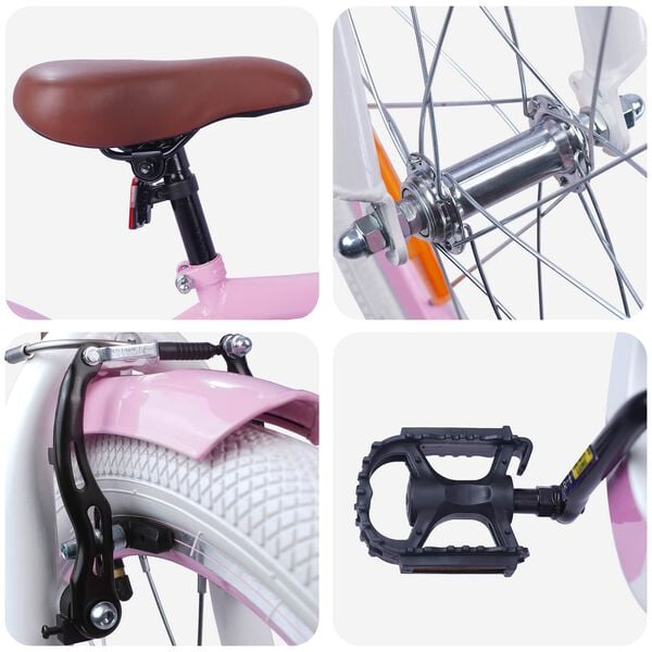 vidaXL V&eacute;lo pour Enfants 18 Pouces pour les 5-7 ans Rose clair