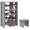 vidaXL Cabinet &agrave; chaussures 2 pcs Gris Sonoma Bois d'ing&eacute;nierie