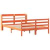 vidaXL Cadre de lit sans matelas cire marron 150x200cm bois pin massif