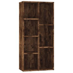 vidaXL Armoire à livres Chêne fumé 50x25x106 cm