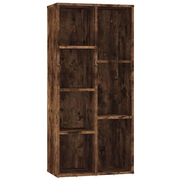 vidaXL Armoire à livres Chêne fumé 50x25x106 cm