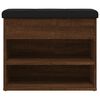 vidaXL Banc &agrave; chaussures ch&ecirc;ne marron 62x32x50 cm bois d'ing&eacute;nierie