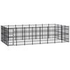 vidaXL Chenil d'ext&eacute;rieur pour chiens Acier 29,49 m&sup2;