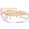 vidaXL Cadre de lit sans matelas bois massif 140x190 cm