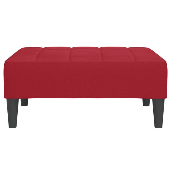vidaXL Repose-pied Rouge bordeaux 78x56x32 cm Velours