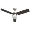 vidaXL Ventilateur de plafond lampe et t&eacute;l&eacute;commande 108cm Marron fonc&eacute;