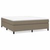 vidaXL Sommier &agrave; lattes de lit avec matelas Taupe 160x200 cm Tissu