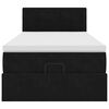 vidaXL Lit ottoman avec matelas et LED noir 80x200cm velours