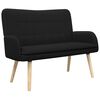 vidaXL Sofa 2 places Noir 115 x 61 x 87 cm Boucl&eacute;