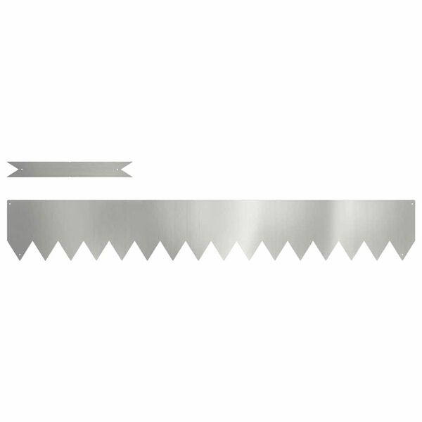 vidaXL Bordure de Pelouse 10 pcs Argent 100 x 0.05 x 20 cm