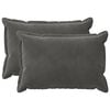 vidaXL Housse de coussin 2 pcs HOUTEN Gris fonc&eacute; 50 x 70 cm Velours