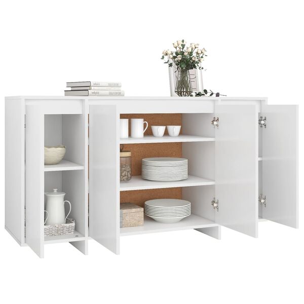 vidaXL Buffet blanc 135x41x75 cm bois d'ing&eacute;nierie