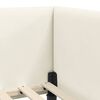 vidaXL Cadre de lit d'angle Crème 100 cm x 200 cm Velours