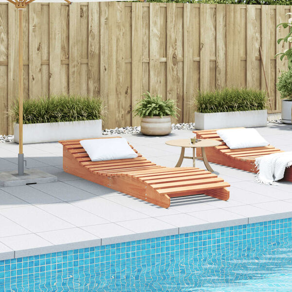 vidaXL Chaise longue cire marron 205x60x31,5 cm bois massif de pin