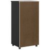 vidaXL Armoire roulante avec tiroirs MOSS noir bois de pin solide