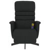 vidaXL Fauteuil inclinable de massage repose-pieds noir similicuir