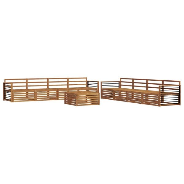 vidaXL Ensemble de canap&eacute;s d'ext&eacute;rieur 9 pcs Naturel