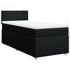 vidaXL Sommier &agrave; lattes de lit avec matelas Noir 90x200 cm Tissu