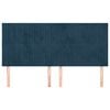 vidaXL T&ecirc;te de lit Bleu fonc&eacute; 200 x 5 x 118/128 cm Velours