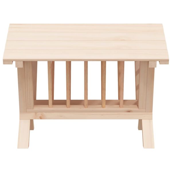 vidaXL Mangeoire &agrave; foin pour lapins 44x33x33 cm bois massif de sapin