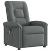 vidaXL Fauteuil inclinable de massage en tissu gris fonc&eacute;