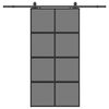 vidaXL Porte coulissante avec kit de quincaillerie noir 102,5x205 cm