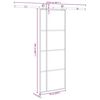 vidaXL Porte coulissante avec kit de quincaillerie 76x205 cm Verre ESG