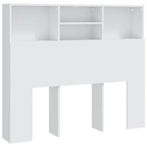 vidaXL Armoire de t&ecirc;te de lit Blanc 120x19x103,5 cm