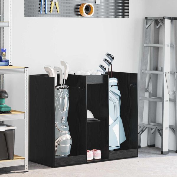 vidaXL Armoire de Golf Uni Ch&ecirc;ne noir 102 x 45 x 85,5 cm