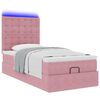 vidaXL Cadre de lit ottoman avec matelas rose 80x200 cm velours