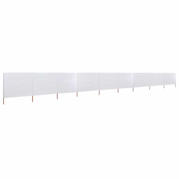 vidaXL Paravent 9 panneaux Tissu 1200 x 160 cm Blanc sable